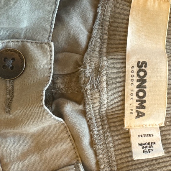 Sonoma‎ Women’s Capri Cargo Pants – Size 6P Khaki Tan Casual Utility - Picture 9 of 10